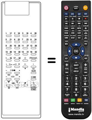 Gleichwertige Fernbedienung FS 2