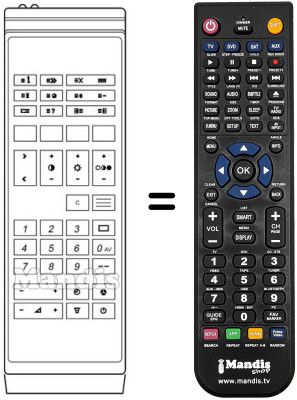 Replacement remote control 5652 13 70