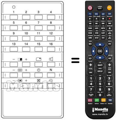 Gleichwertige Fernbedienung 6050011