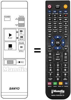 Replacement remote control 613.071.0543