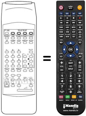 Replacement remote control 61J187
