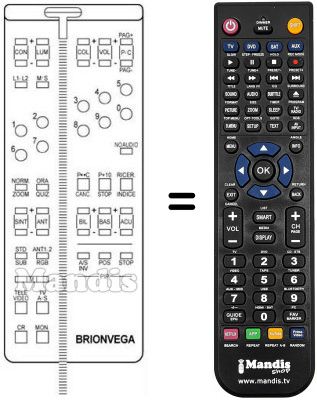Replacement remote control Brionvega OPERA HIFI 34