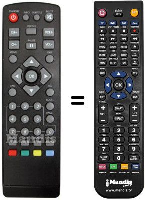 Replacement remote control DIGIQUEST 9900 T