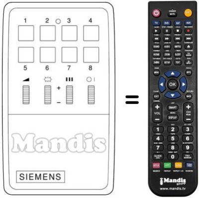 Gleichwertige Fernbedienung 742573