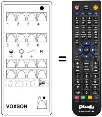 Replacement remote control 8 CHANNELS US