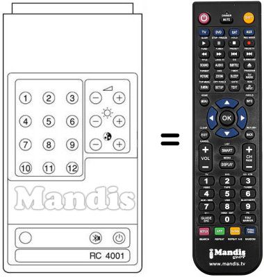Replacement remote control 96270 H