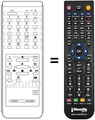 Replacement remote control AV 5636