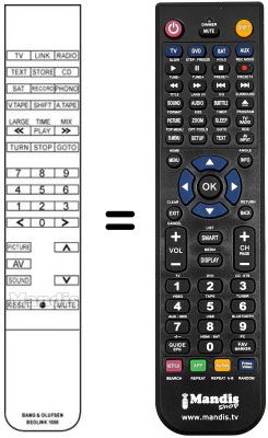 Gleichwertige Fernbedienung Bang Olufsen LX 6000