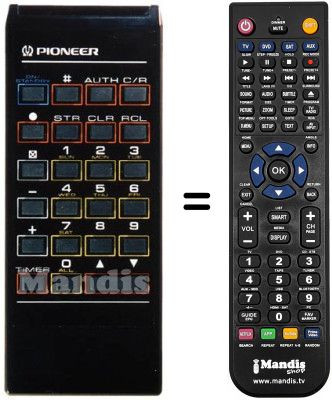 Gleichwertige Fernbedienung Pioneer DECODER BR-82 B (CABLE TV)