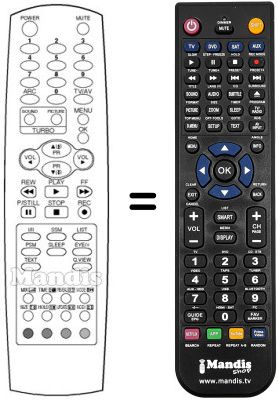 Replacement remote control LG CL 29A 40RQ