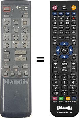 Gleichwertige Fernbedienung CLE 876 D