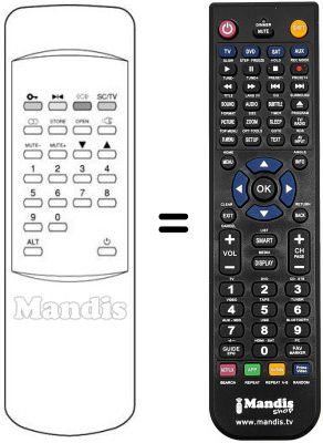 Replacement remote control TELE+ DT 4000