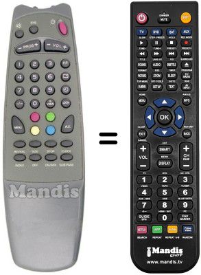 Replacement remote control Quadro CTV 55X10 TXT