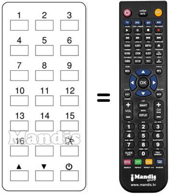 Gleichwertige Fernbedienung Daewoo DCS 2011 R