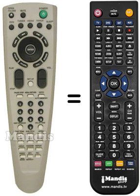 Gleichwertige Fernbedienung Daewoo DHCX 100 E