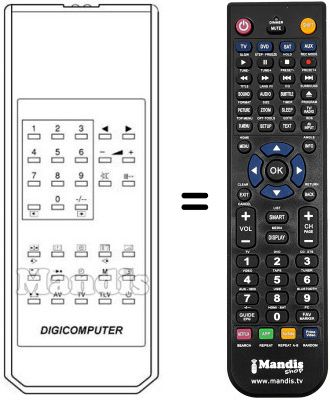 Gleichwertige Fernbedienung DIGICOMPUTER Gleichwertige Fernbedienung DIGICOMPUTER