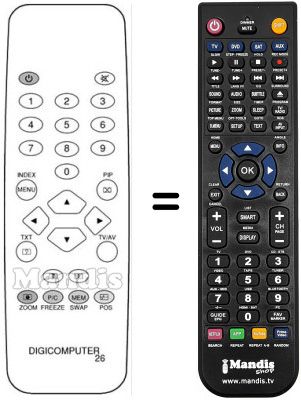 Replacement remote control Phonola QA 5131