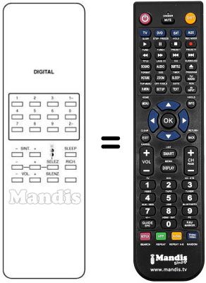 Replacement remote control DIGITAL