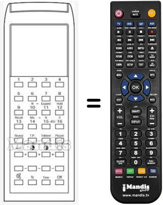 Gleichwertige Fernbedienung RC 43