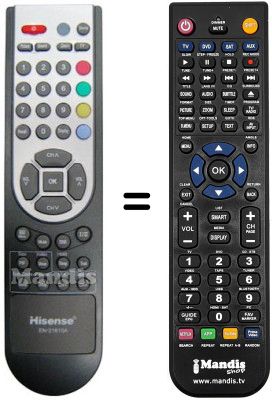 Replacement remote control Hisense LCD 32W07 EU