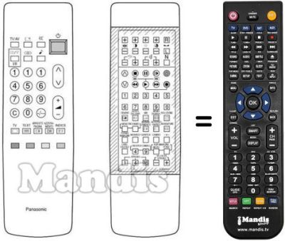 Replacement remote control Panasonic TX-33A11