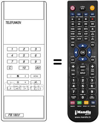 Replacement remote control FB 180 F