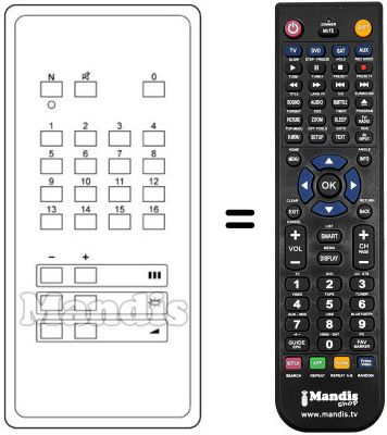 Replacement remote control IQ 16