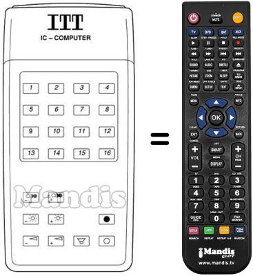 Gleichwertige Fernbedienung IFB 13 A