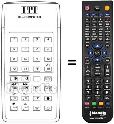 Gleichwertige Fernbedienung IFB 14 B