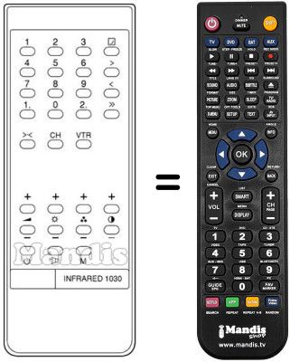 Replacement remote control INFRARED 1030