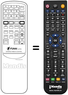 Replacement remote control INFRARED REMOTE CONTROL