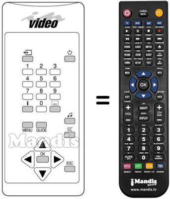 Replacement remote control IN VIDEO