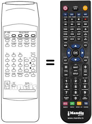 Replacement remote control IR 99 / 39 TEXT