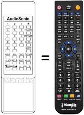 Gleichwertige Fernbedienung KT 8338