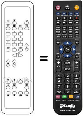Gleichwertige Fernbedienung PYE LEONARDO 52 KV 2525 Gleichwertige Fernbedienung PYE LEONARDO 52 KV 2525