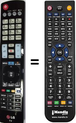Replacement remote control LG 50 LA 690