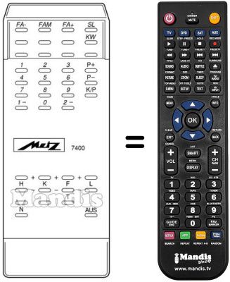 Gleichwertige Fernbedienung MECATRON 7400