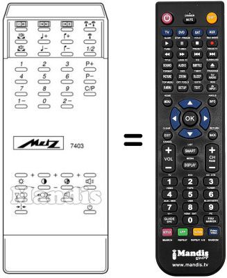 Gleichwertige Fernbedienung MECATRON 7403