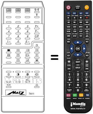 Gleichwertige Fernbedienung MECATRON 7411