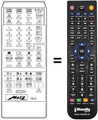 Replacement remote control MECATRON 7615