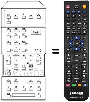 Replacement remote control MECATRON 7713