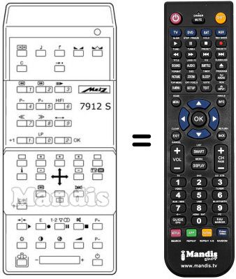 Replacement remote control MECATRON 7912 S