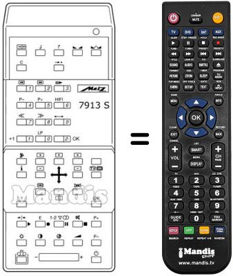 Replacement remote control MECATRON 7913 S