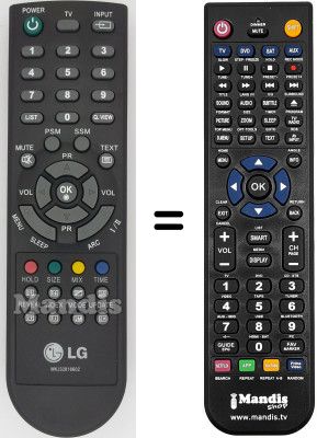 Replacement remote control LG 22 LS 4R