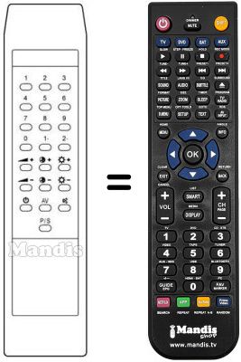 Gleichwertige Fernbedienung Daewoo DCS 1434 Gleichwertige Fernbedienung Daewoo DCS 1434