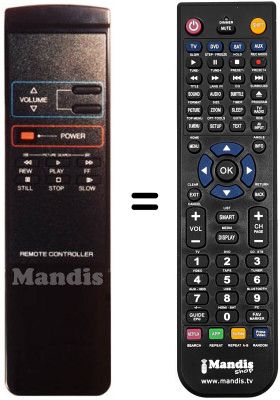 Gleichwertige Fernbedienung Audiosonic MV 2500