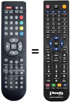 Gleichwertige Fernbedienung Nikkei NK 19E28 UL