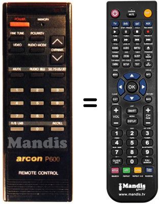 Replacement remote control P 600