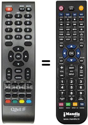 Replacement remote control Q.BELL QXT 23 DB (ver. 1)