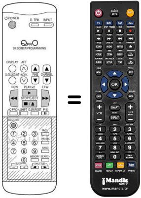 Gleichwertige Fernbedienung QPRO